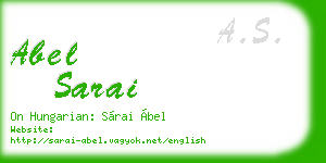 abel sarai business card